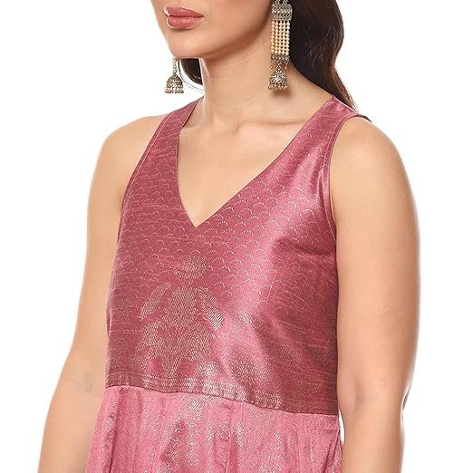 Women Art Silk Layered Printed Suit Set - Image 4