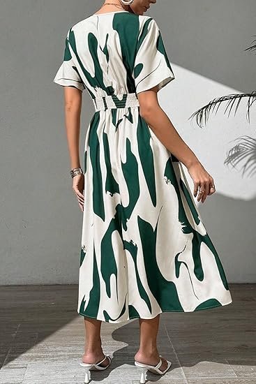 Printed Maxi Dress for Women | Trendy Long One Piece Summer Outfit | Lightweight Flared Dress for Casual & Holiday Wear - Image 2