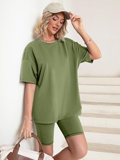 Women 2 Piece Sweatsuit Short Sets Hoodies Long Sleeve Tie Dye Printed Pajamas Set Casual Sleepwear - Image 3