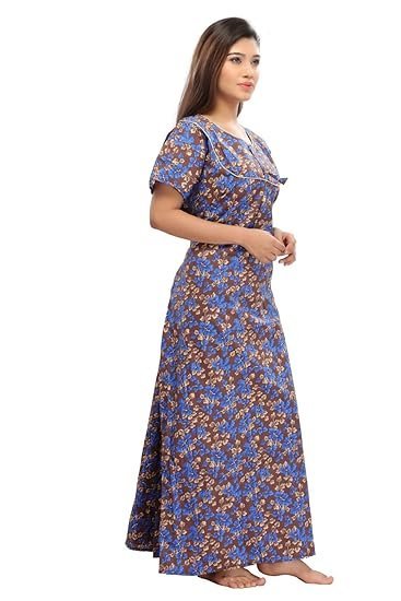 Women's Printed Cotton Nightdress Nighty - Pack of 1 - Image 3