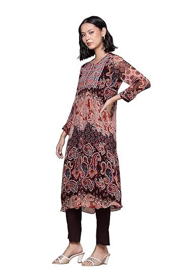 Black Cashmere Kurta With Pant And Dupatta - Image 2