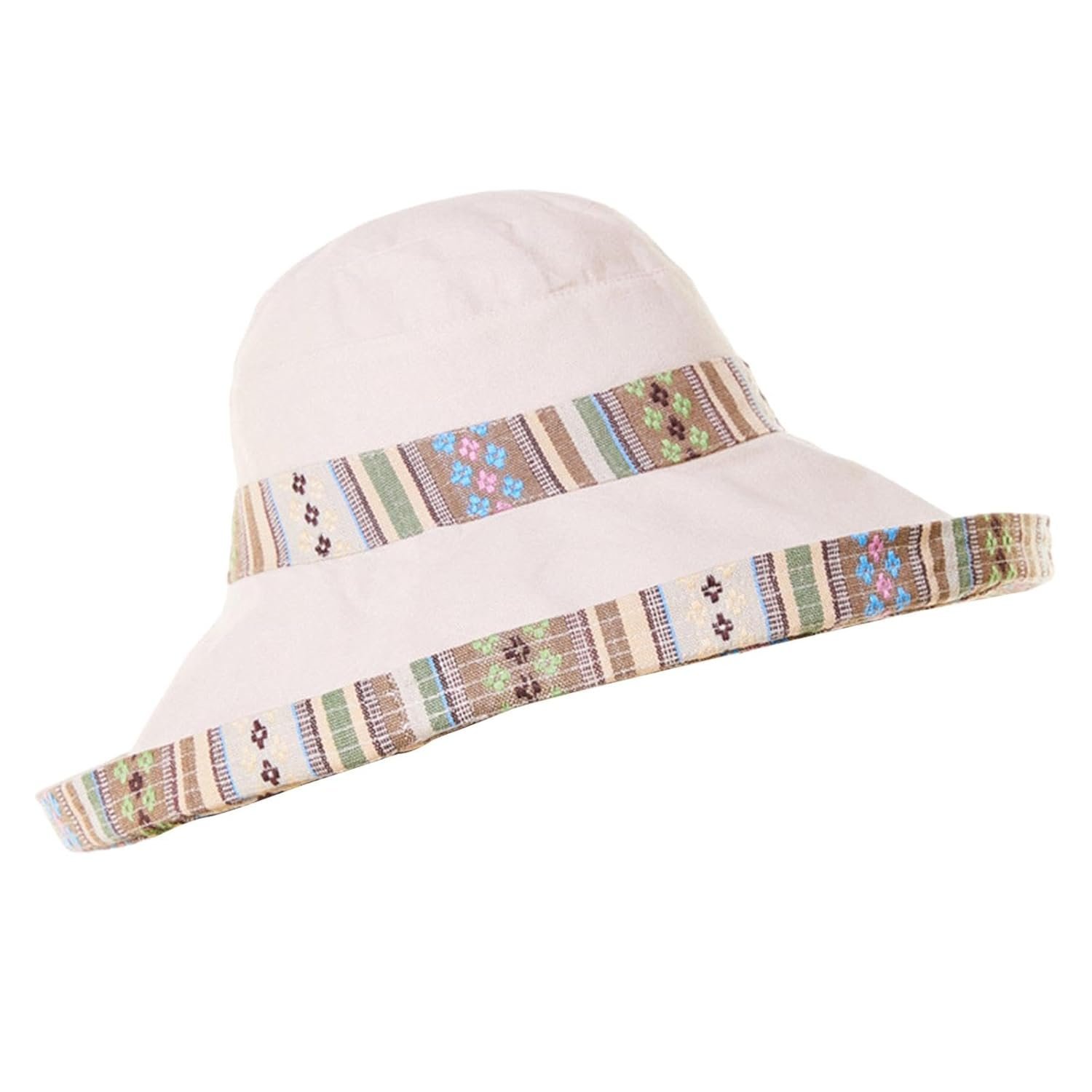 Women's Wide Brim Sun Hat Sun Cap Holiday Party Vacation Backpacking Women Beach Hat Beige