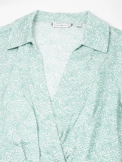 Viscose Spread Collar A-Line Dress - Image 2