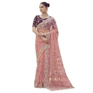Women's suha womens poly silk saree | women's traditional ethnic saree with attach unstitch blouse piece